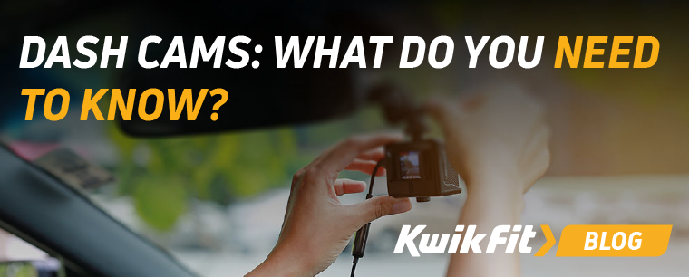 Dashcam attached to windscreen