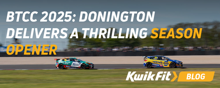 Ash Sutton and Tom Ingram on the track at Donington Park National