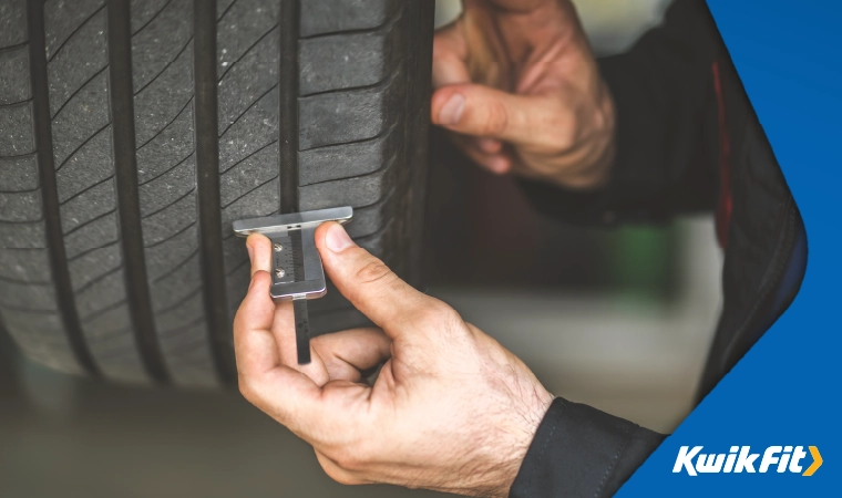 tyre tread depth test by kwik fit