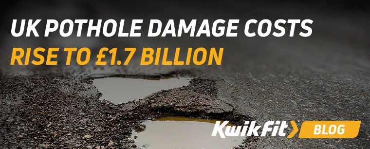 Large potholes in the road